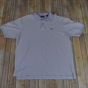 IZOD Lavender and White Stripe Polo